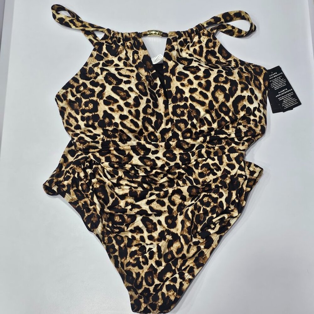Lauren Ralph Lauren Plus Size High-Neck One-Piece Swimsuit - Picture 5 of 9